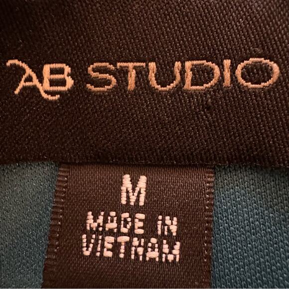 AB Studio teal open sleeve mini shift dress size medium M
 b36 - Picture 2 of 4